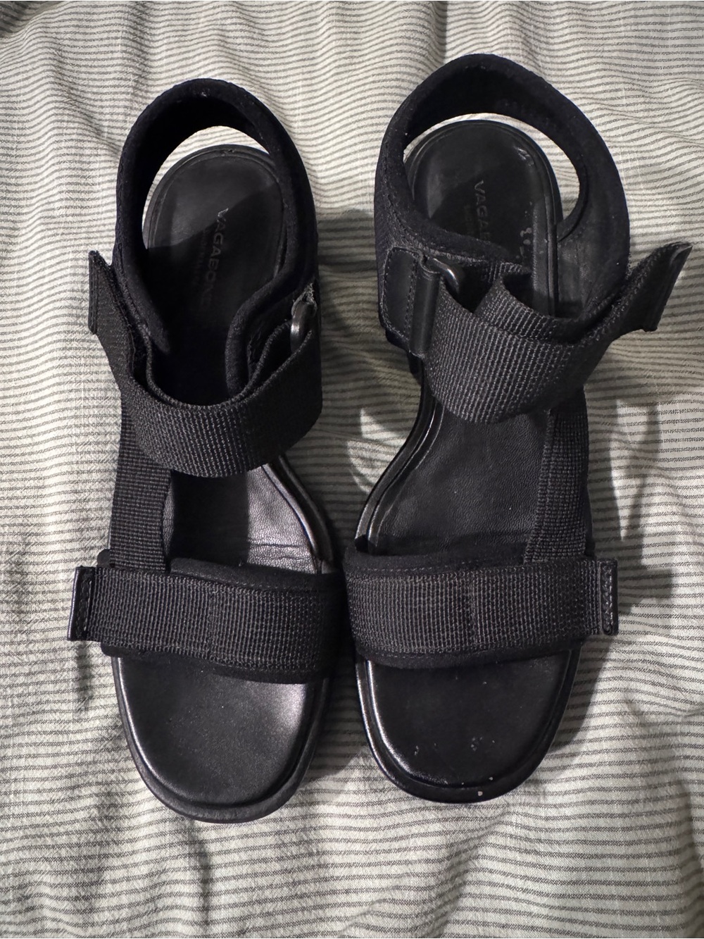 Vagabond Shoemaker BLACK TEXTILE DIOON PLATFORM SANDALS